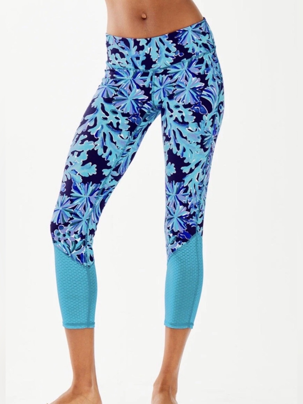 Lilly Pulitzer Luxletic 24" Weekender Midi Leggings "Bright Navy In Too Deep"